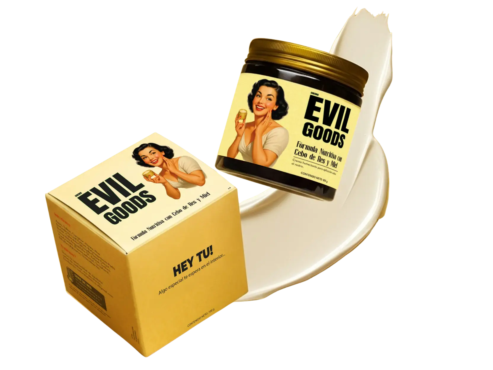 Crema EVIL GOODS con cebo de res y miel